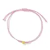 Pulseiras Finas Coloridas Tecidas com Detalhes de Coração Dourado, Adequadas para Usar em Camadas e Combinar para Realçar a Sofisticação dos Looks Diários