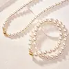 Colar de Pérolas Ninina Shijia Fivela Magnética Estilo Francês Feminino Luxo Leve Nicho Acessórios de Colar Corrente para Clavícula Retrô