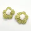 Flor pequeña tejida a mano 4CM pompón de lana flor para accesorios de ropa bolsa pinza para el pelo accesorios broche flor de ganchillo diy