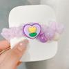 Cuerda de Cuentas Estilo Coreano para Niñas Lazo para el Cabello de Niña Anillo para el Cabello de Gusano Pequeño de Fruta de Dibujos Animados Accesorios para el Cabello de Flor para Moño de Bola de Niña