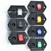 Con interruptor, toma de corriente CC, orificio para tornillos, instalación, base CC dos en uno con interruptor de luz 5521/5525
