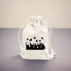 Bolsas de cordón para temporada de graduación, Bolsas de regalo de algodón, Bolsas de recuerdo para fiesta de graduación de estudiantes, Bolsas para guardar birretes de graduación