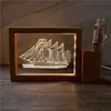 Actividades Creativas Transfronterizas Marco de Fotos 3D Portalápices Luz de Noche Regalo para Dormitorio para Profesores y Compañeros Regalos de Cumpleaños Regalos de Temporada de Graduación