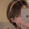 Sua filha ~ coreano drama feminino strass arco hairband simples fada doce princesa temperamento flash grampo de cabelo de diamante