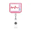 Ropa para desplazarse, jeringa, útero, doctor, gafete fácil de jalar y extensible, lengüeta de extracción, enfermera en forma de corazón, máscara de acrílico