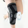 Rodillera Deportiva Tejida Rodillera Presurizada con Resorte Rodillera de Resorte de Nylon y Silicona Rodillera para Montar en Bicicleta Montañismo Correr