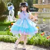 Vestido de Princesa Sereia Lolita para Menina Verão 2026 Novo Vestido Infantil Vestido de Festa de Aniversário Vestido de Alça Fina