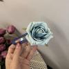 Presilha Bico de Pato de Flor Rosa Artificial Romântica para Mulheres, Atmosfera de Outono e Inverno, Presilha Doce para Cabelo, Presilha Suave para Cabelo na Parte de Trás da Cabeça