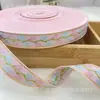 Cinta de jacquard bordada con hilo de oro, estilo pequeño y fragante de 2.1 cm, accesorios para el cabello, embalaje de caja de regalo, cinturón, accesorios para ropa de actuación, venta al por mayor.