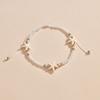 Tobillera perlas de arroz tejida ajustable estrella de mar moda al por mayor joyería playa estilo vacacional natural retro transfronterizo estilo femenino