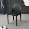 Silla de comedor de cuero de silla de montar, silla minimalista italiana para el hogar con respaldo, silla moderna simple estilo nórdico para hotel, de lujo ligero, de alta gama