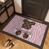 Tapete de Entrada de Tierra de Diatomeas Transfronterizo, Antideslizante Absorbente para Baño Cocina, Diseño Lindo de Animales Lavable