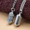 Atacado S925 prata de lei caixa gawu tailandesa prata garrafa de cinábrio pingente homens e mulheres podem abrir seis mantras pingente pingente