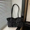 Bolso de hombro de gran capacidad con lunares, estilo nuevo de verano 2026, simple, para el día a día, de axila