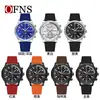 Reloj de Hombre Oufani Temu Clásico Tres Ojos Seis Manecillas Multifuncional de Cuarzo Pequeño Cronógrafo de Tres Manecillas Calendario Reloj Versátil