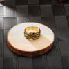 Estilo de fantasía europeo y americano nuevo estilo occidental alas de ángel patrón tallado diseño de nicho patrón tallado anillo de acero inoxidable fábrica venta caliente