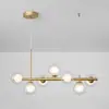 Luminária Pendente de Vidro para Restaurante de Luxo Leve Feijão Mágico, Design Criativo Minimalista Italiano, Luminária de Mesa para Sala de Jantar de Villa, Sem Alumínio