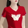 Tienda de Descuento de Marca Comercio Exterior Transfronterizo Camisetas de Manga Corta para Mujer, Tops para Mamá Tallas Grandes, Camisas Básicas para Mujeres de Mediana Edad y Mayores, Ropa para Mujer Tallas Grandes