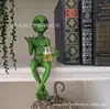 [Estoque Pronto Transfronteiriço] Enfeites de Resina de Alienígenas Ufo Decoração de Jardim Interna e Externa Pequenas Estátuas Fabricante Atacado