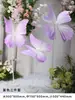 Arreglos de Paisajismo de Mariposas Tridimensionales, Decoraciones de Fondo para Bodas, Escaparates, Adornos y Accesorios para Exteriores