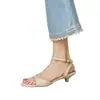 Sandálias Femininas Casuais Simples Elegantes de Verão 2026, Estilo Retro Suave, Confortáveis, com Salto Gatinho, para o Trabalho