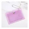 Porta-Cartões com Botão de Pressão PVC Transparente Glitter Porta-Cartões Bancários Cartão de Identidade Cartão de Estudante Porta-Cartões de Armazenamento Portátil de Mão Pequeno Porta-Cartões