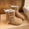 Botas de Invierno para Niñas Estilo Coreano con Forro de Felpa, Longitud Media hasta la Pantorrilla, Novedades Invierno 2026, Botas para Niñas, Tesoro Infantil, Suela Suave, Botas de Algodón de Doble Uso