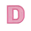 Parches de Tela Bordados con Lentejuelas Rojo Rosa, Letras y Números en Inglés, con Adhesivo Termofusible para Decoración de Ropa y Accesorios de Bolsos