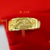 Anillo de Oro Dragón y Fénix Personalizado Retro Anillo Abierto Oro Vietnamita Anillo Dragón y Fénix para Pareja Larga Duración