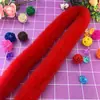 Venta al por mayor de fábrica Tiras de Piel Sintética Accesorios de Ropa Encaje Hanfu Tiras de Piel de Conejo Rex Imitación Piel de Conejo Azul Encaje Verde