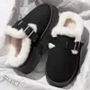Botas de Neve com Solado Grosso para Mulheres no Inverno 2025 Novas Veludo Acolchoado Sapatos Pão Impermeáveis, Antiderrapantes, Resistentes ao Frio e Quentes Algodão