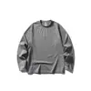 Yidao Vintage 2026 Otoño Nuevo Estilo Montaña Exterior Color Sólido Bloque de Color Línea Corte Holgado Camiseta de Manga Larga para Senderismo y Deportes
