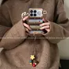 Adequado para Capa de Celular Xiaomi Redmi K90, Design Artístico e de Nicho, Estilo Outono e Inverno para Redmi K80 Pro, Listras Coloridas e Estrelas