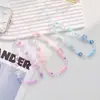 Cordón para Teléfono Móvil Colgante de Oso con Cuentas Hecho a Mano Cuentas de Cristal Colgante de Lazo Cordón Antiperdida Cadena de Muñeca para Mujer