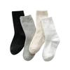 Calcetines para Niños 2024 Primavera y Verano Color Sólido Doble Puntada Calcetines de Media Caña Dropshipping Otoño Versátil Estilo Deportivo Calcetines para Estudiantes Venta al por Mayor
