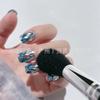Cepillo para Polvo de Manicura Portátil Cerdas Suaves Escaneo Rápido Partículas de Polvo de Harina de Uñas Herramienta de Limpieza para Pulir Uñas de Fototerapia