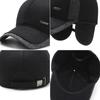 Chapéu Masculino de Inverno Quente Lã Boné de Baseball Outono e Inverno Pai de Meia-Idade e Idoso Proteção para Orelhas Boné de Aba