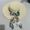 Sombrero de ala ancha con lazo de cinta 2025 Sombrero de paja con toalla de seda Sombrero de sol para vacaciones Protector solar Sombrero de paja plegable Parasol Sombrero de sol