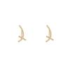 Pendientes coreanos de alta gama para mujer, estilo vintage, con forma de cruz, de plata s925, con forma de aguja y circonitas de celebridades de Internet.