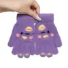 Guantes Infantiles Otoño e Invierno Lindo Pollito Guantes de Dedos 5-11 Años Bebé Dibujos Animados Cálidos Guantes Tejidos para Niños y Niñas