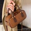 Bolsa de Bolos Portátil Retro al por Mayor para Mujer 2026 Nueva Moda Otoñal Bolsa Cuadrada Pequeña Bolso Cruzado Simple para Hombro