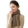 Estilo Nuevo Otoño e Invierno Bufanda Larga 100% Cachemira Gorro de Punto Unisex Calentador de Cuello Amigable con la Piel Bufanda de Cachemira