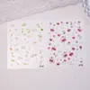 Pegatinas de arte para uñas de flores silvestres de primavera, flores pequeñas, relieve 5D, correa de teléfono simple, pegatinas para uñas de cámara, flores pequeñas, rosas
