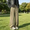 Suministro Especial Transfronterizo Traje de Negocios Japonés Pantalones al por Mayor Estilo Básico Simple Color Sólido para Hombre Corte Relajado Pierna Recta Pantalones Casuales