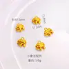 Esmalte Antiguo Resina Colorida Calabaza Pequeña Corazón Trébol de Cuatro Hojas Cuentas de Dinero Accesorios Arena Dorada Elefante Propicio Colgante Accesorios
