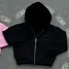 Conjunto de sudadera con cremallera y mangas largas bordada y estampada Y2K y pantalón de chándal, sudadera con capucha retro, estilo urbano moderno
