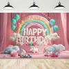 Fondo de Tela para Cumpleaños Infantil de Unicornio Transfronterizo Fiesta Banner de Comercio Exterior de Amazon Tela de Fondo para Fotografía Accesorios para Fotos