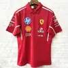2026 Novo Traje de Corrida F1 Ferrari Mercedes-Benz McLaren Camiseta Polo de Manga Curta Mesmo Estilo do Vestuário da Equipe