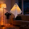 Decoração de Halloween Pingente de Fantasma Brilhante LED Cenário de Terror de Halloween Arranjo Decorações Penduradas Internas Adereços de Atmosfera