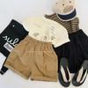 Shorts de Trabajo de Verano para Niño Negro 2025 Nueva Llegada Pantalones Medianos de Cinco Ajustes para Niño